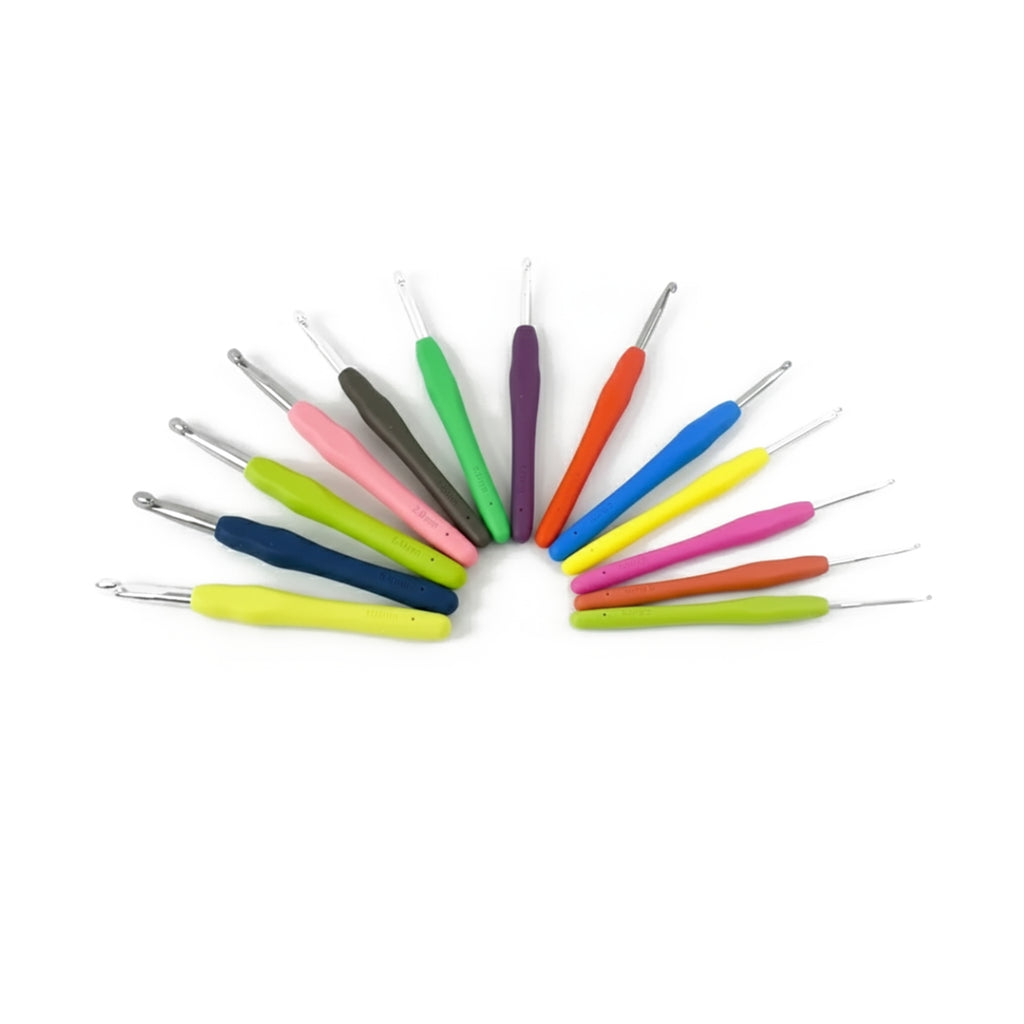 Set de Crochets à Tricoter Ergonomiques Multicolores